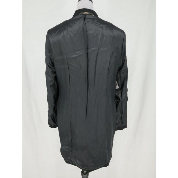 St Michael Marks & Spencer Jacket Womens 12 Wool Black Long Blazer Lined Career - Picture 13 of 15